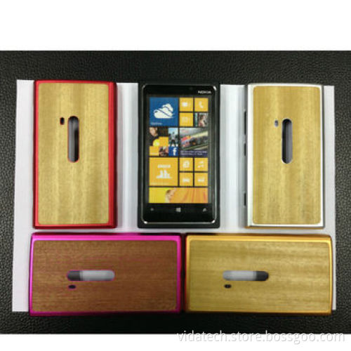 Wood and Aluminum Metal Full Body Case Cover for Nokia Lumia 920, Factory